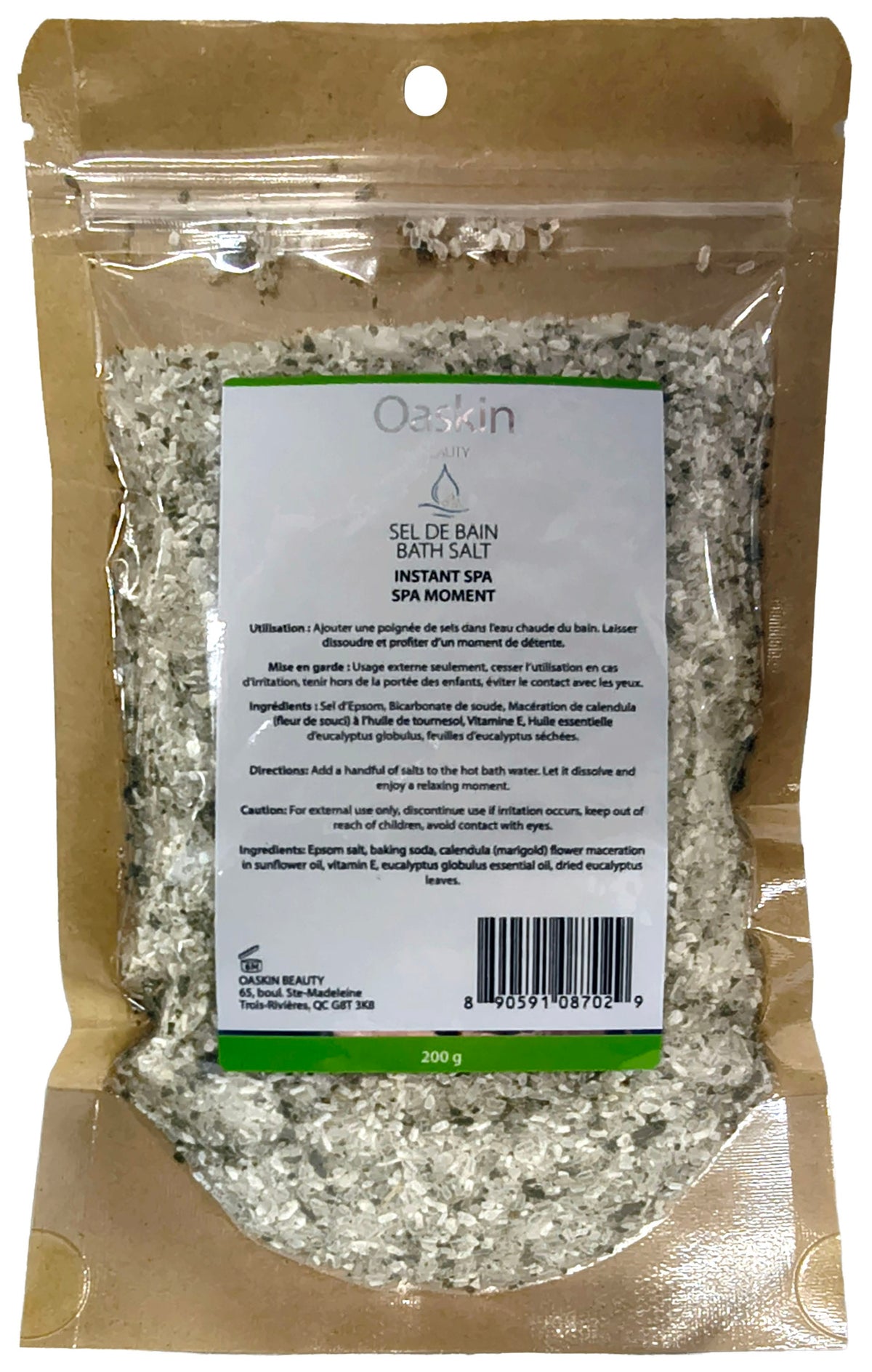 OASKIN BEAUTY Soins & Beauté Sel de bain instant spa 200g