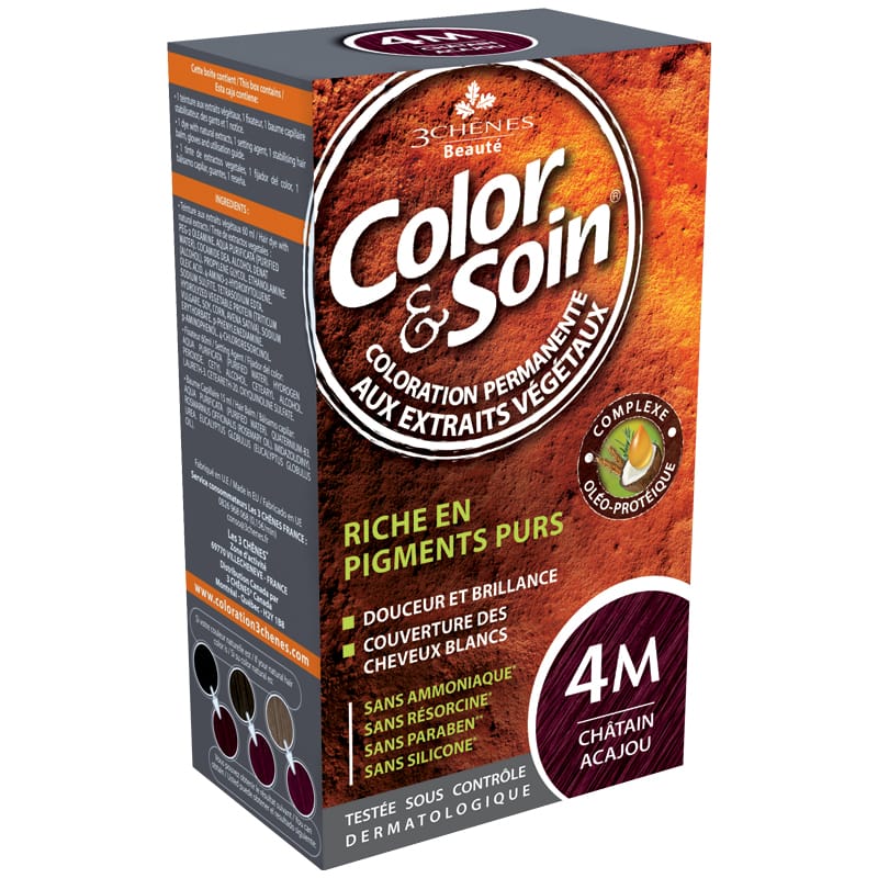 3 CHÊNES LABORATOIRE Soins & beauté Teinture 4M(acajou châtain) 135ml