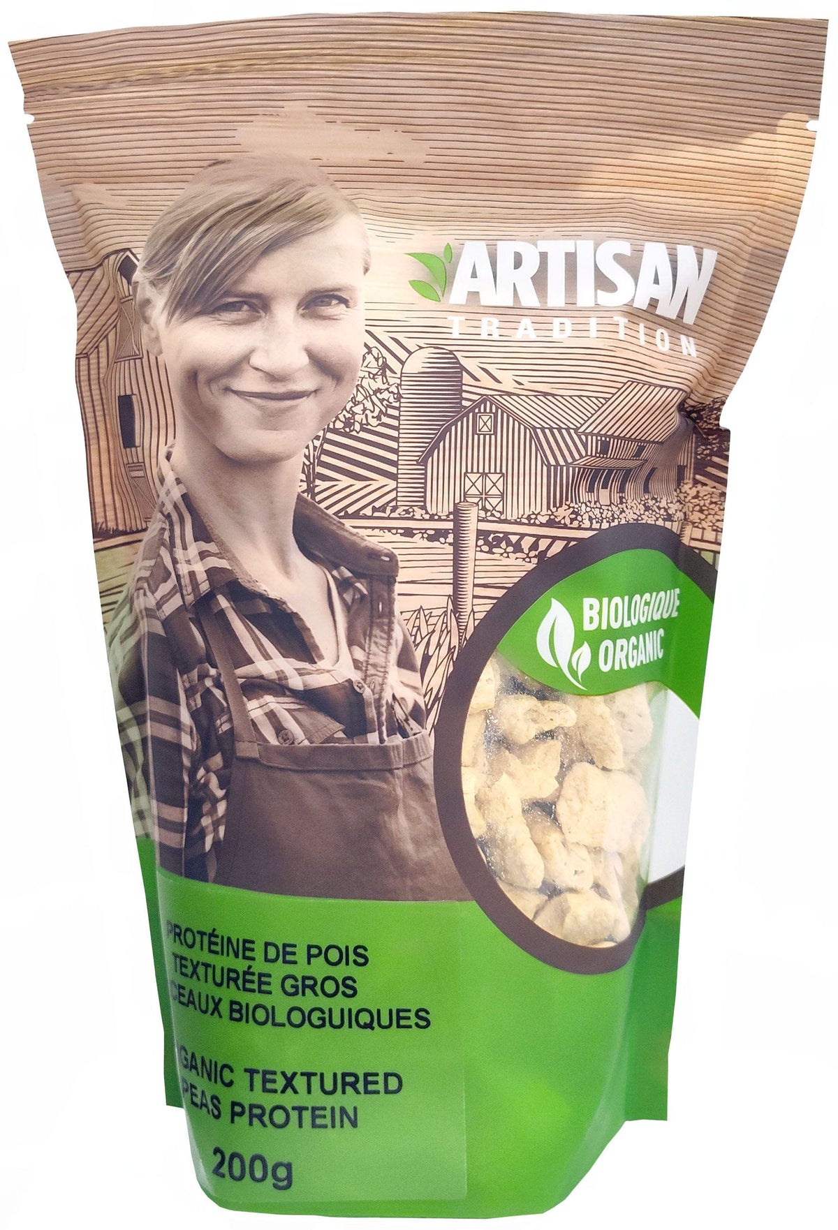 ARTISAN Épicerie Protéines de pois texturées gros morceaux bio 200g