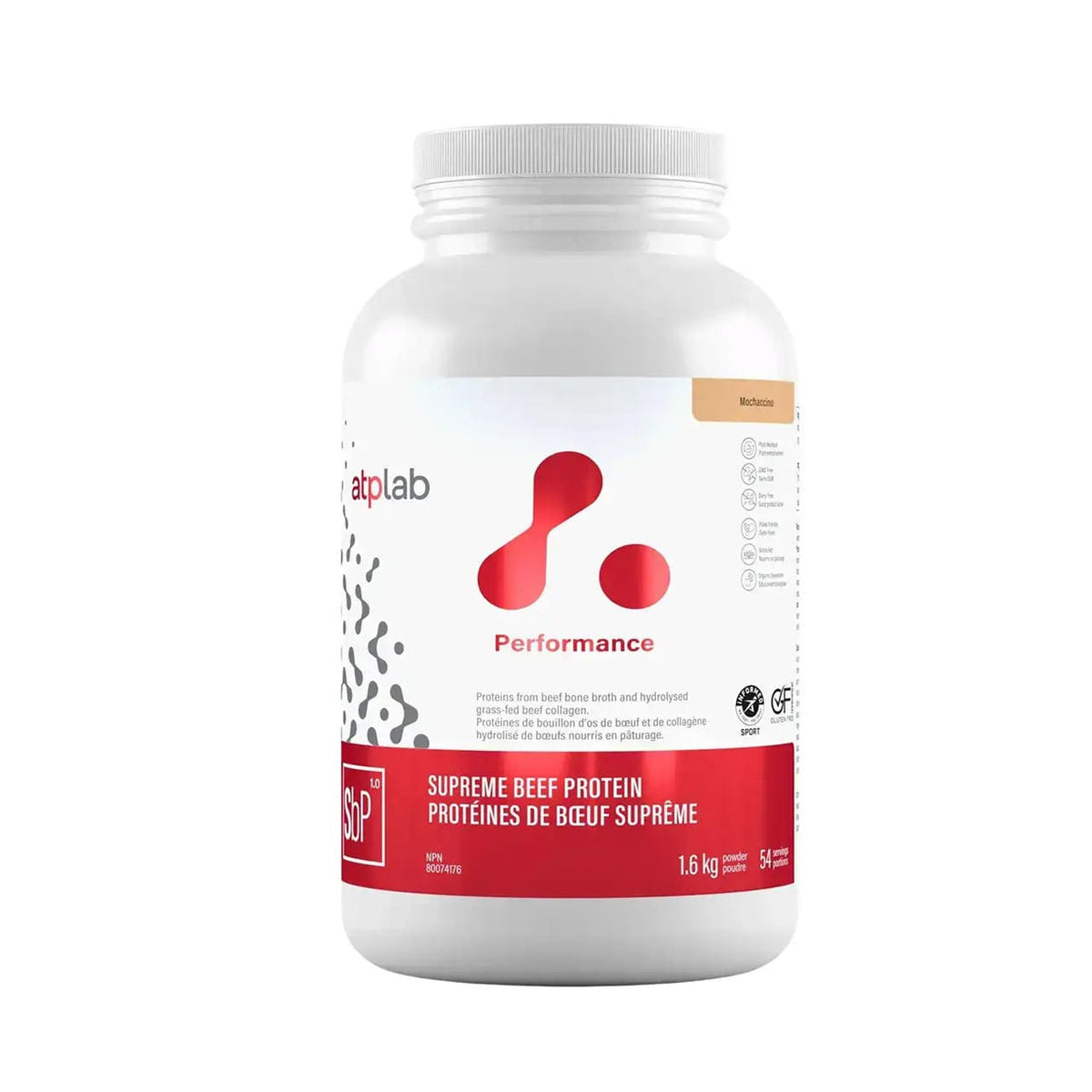 ATP (ATHLETIC THERAPEUTIC PHARMA) Suppléments Protéines de bœuf suprême bio (mochaccino) 1,6kg