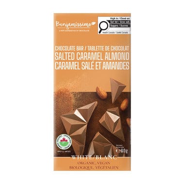 BENJAMISSIMO Épicerie Chocolat au caramel salé et amandes bio 60g