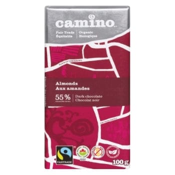CAMINO Épicerie Chocolat amande 55% bio 100g
SURPLUS D'INVENTAIRE