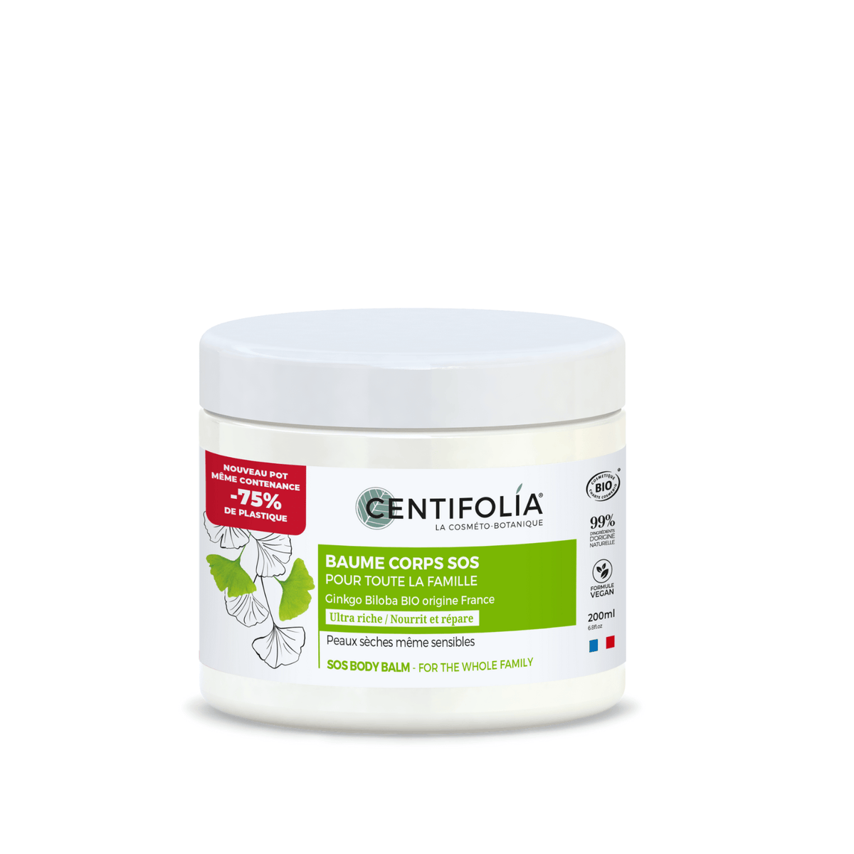 CENTIFOLIA Soins & beauté Baume corps S.O.S pour toute la famille (peau sèche et sensible) 200ml