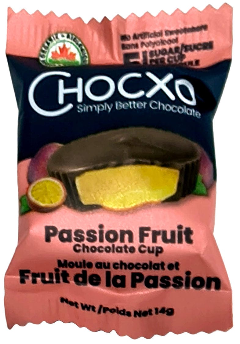 CHOCXO Épicerie Moule aux fruits de la passion et chocolat au lait foncé 14g
