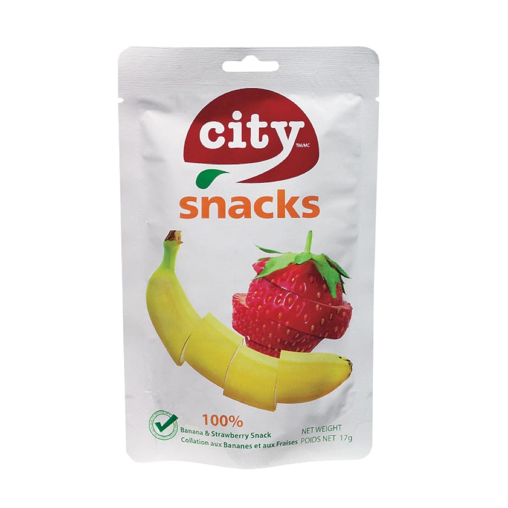 CITY SNACKS Épicerie Collation banane fraise 17g