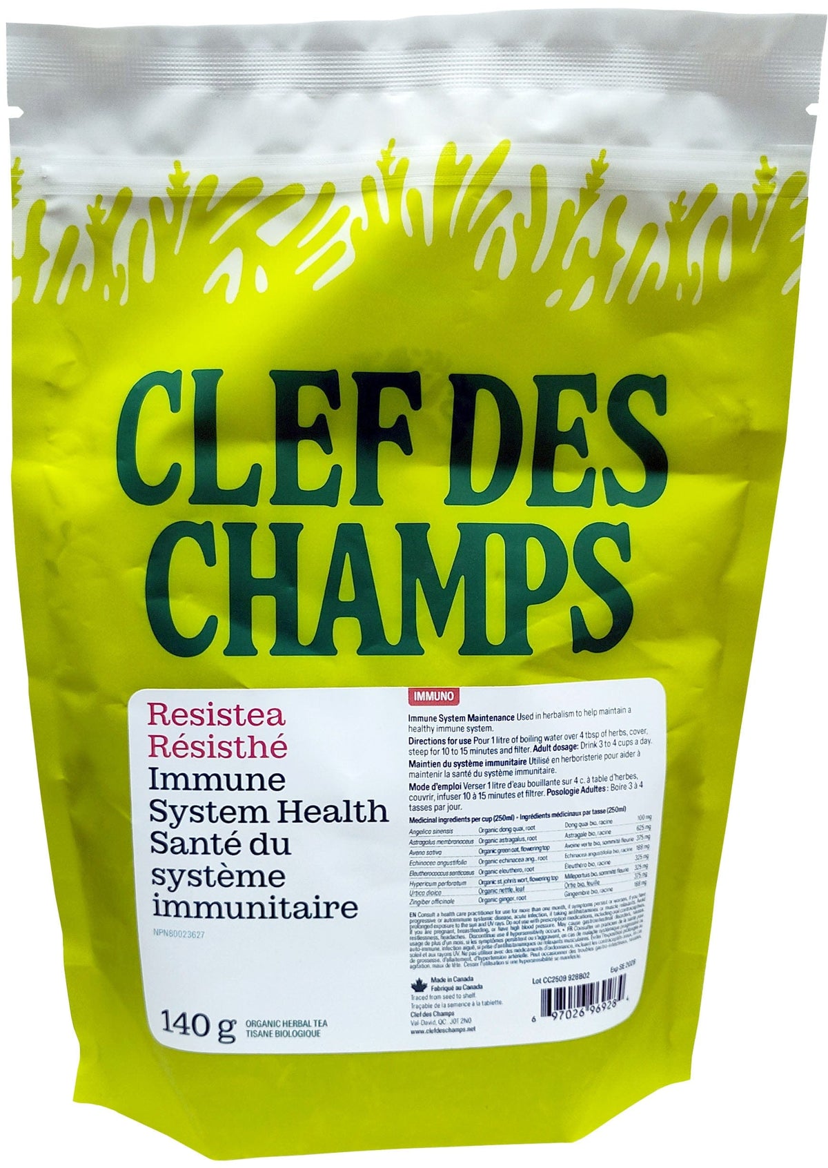 CLEF DES CHAMPS Suppléments Résisthé (immuno immunité) 140g