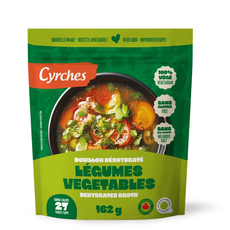 CYRCHES Épicerie Bouillon végé (sans sel ni gras) saveur de Légumes 162g