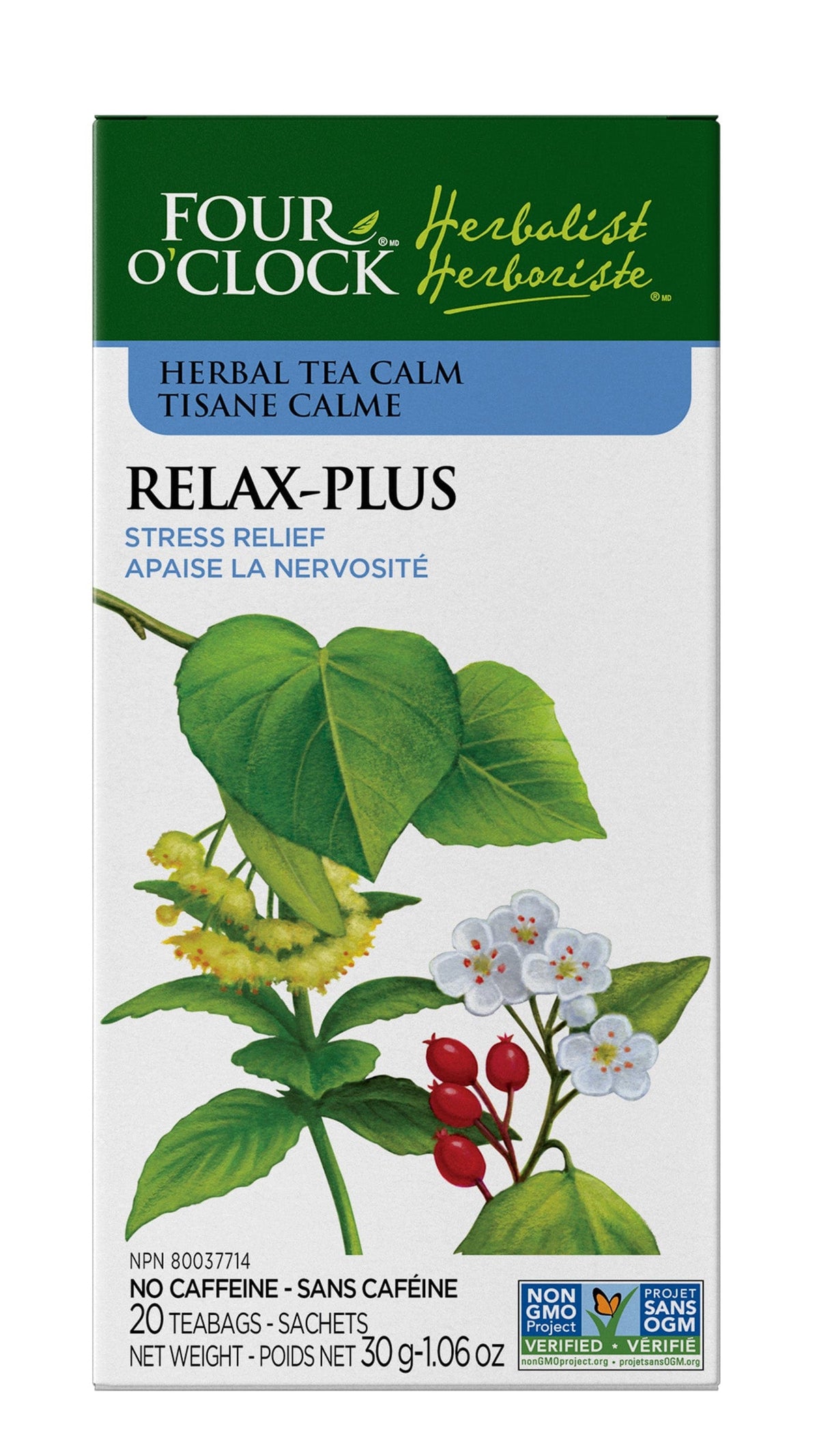 FOUR O'CLOCK Épicerie Tisane calme relax-plus 20s
