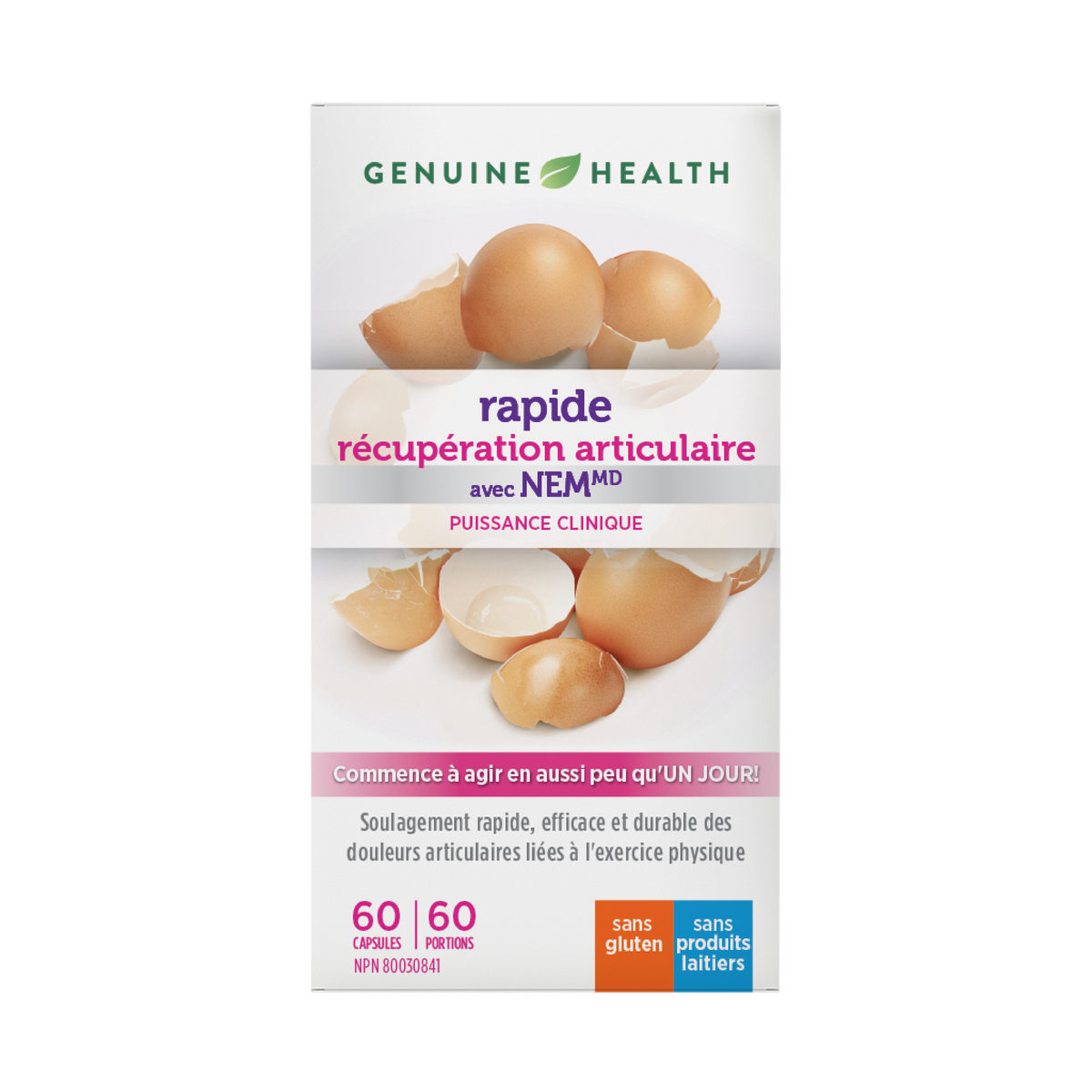GENUINE HEALTH Suppléments Récupération articulaire 60caps