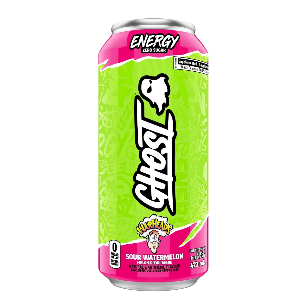 GHOST Nutrition Sportive Boisson énergisante (melon d'eau surette) 473ml