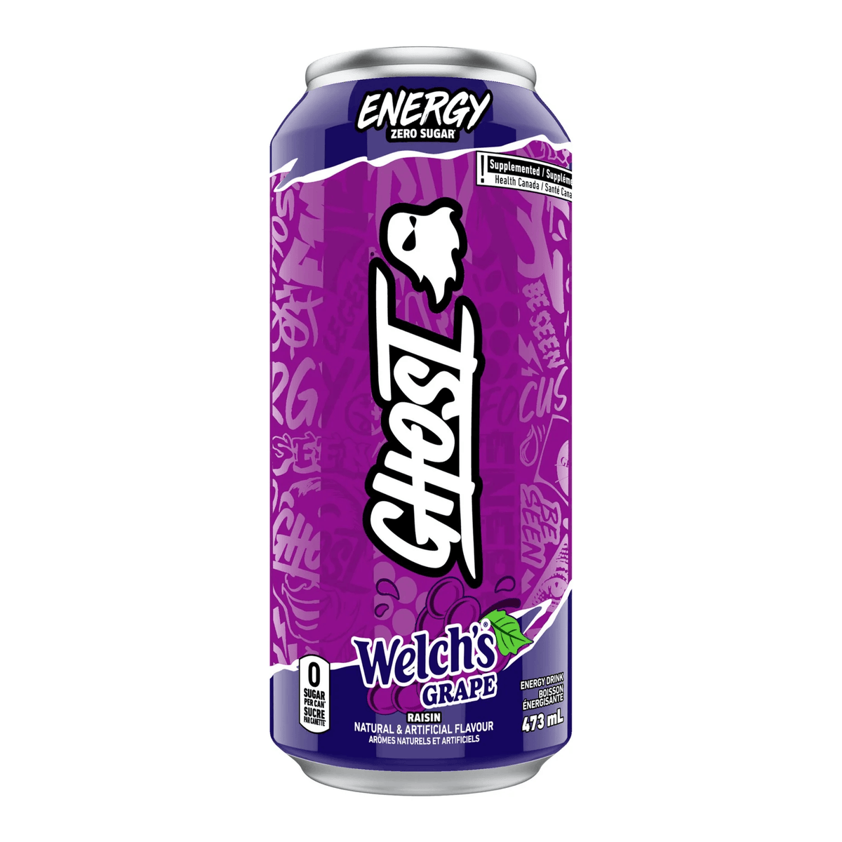 GHOST Nutrition Sportive Boisson énergisante (raisin Welch's) 473ml