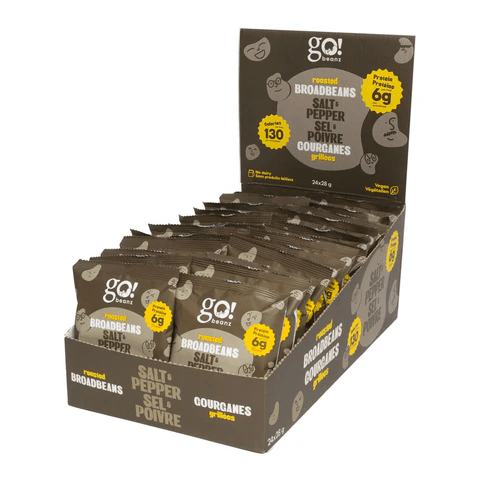 GO NUTRITION Épicerie Go Beanz - Gourganes grillées Sel et poivre 24x28g
