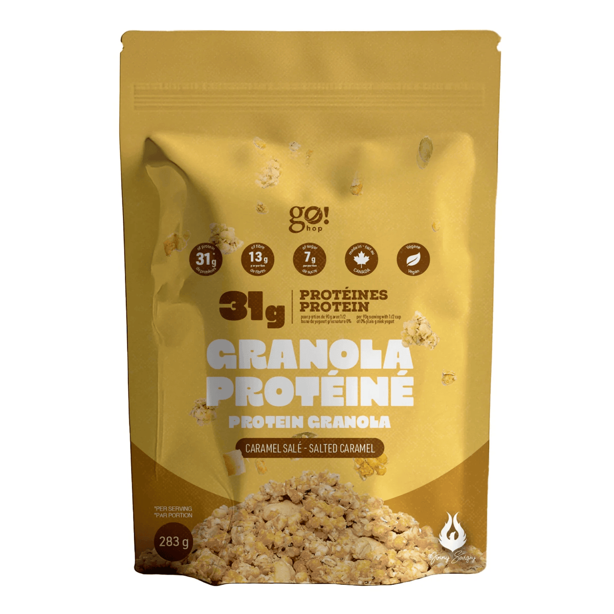 GO NUTRITION Épicerie Go Hop - granola protéiné Caramel salé 283g