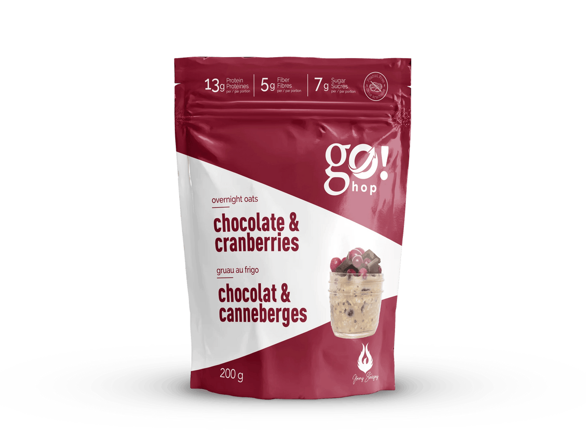 GO NUTRITION Épicerie Go Hop - gruau Chocolat et canneberges 200g