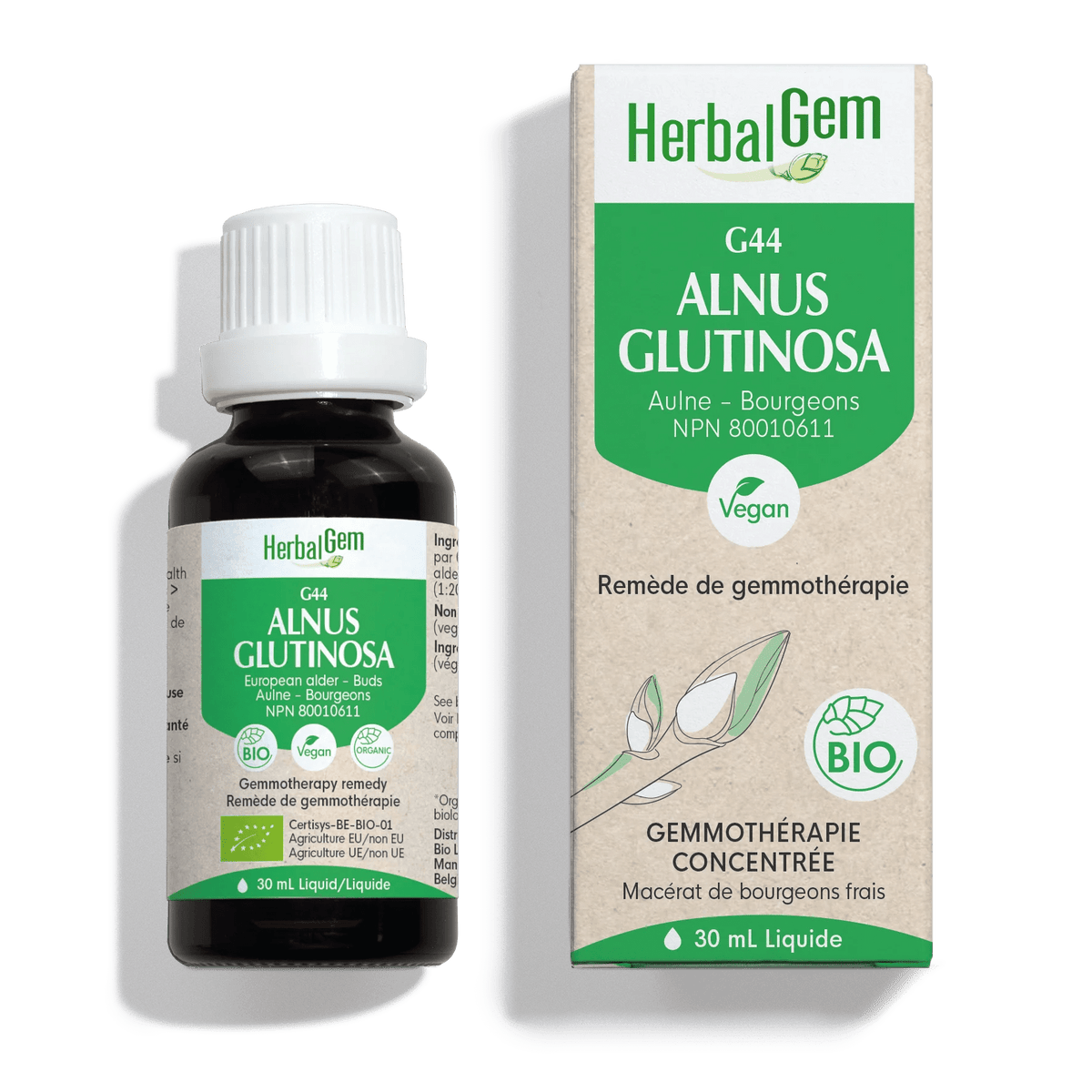 HERBAL GEM Suppléments Alnus glutinosa bio (G-44) 30ml