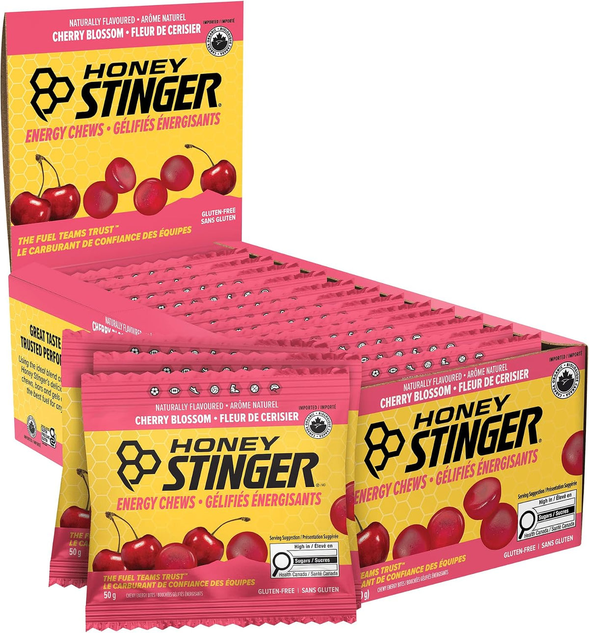 HONEY STINGER Suppléments Bouchées énergétiques bio (fleur du cerisier) 12x50g