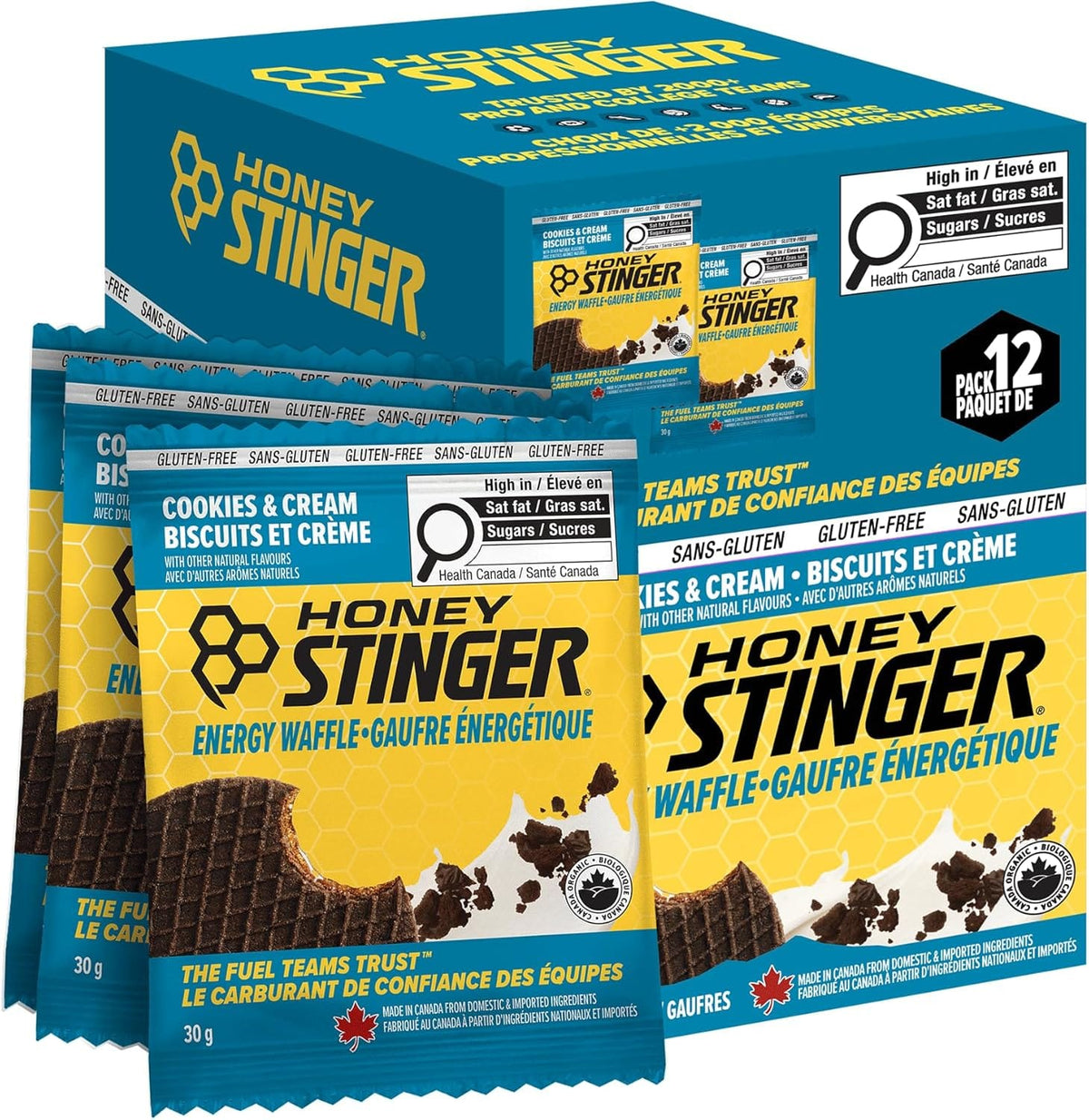 HONEY STINGER Suppléments Gaufres énergétiques bio (biscuits et crème) 12x30g