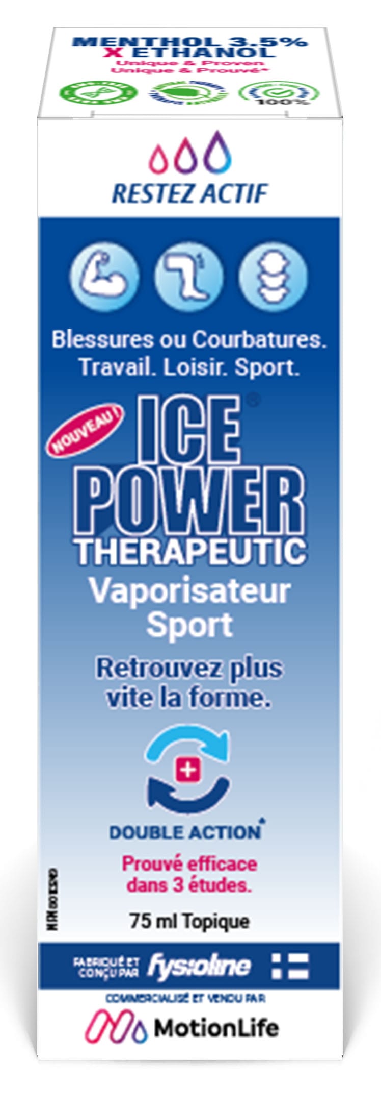 ICEPOWERTHERAPEUTIC Suppléments Vaporisateur sports 125ml
