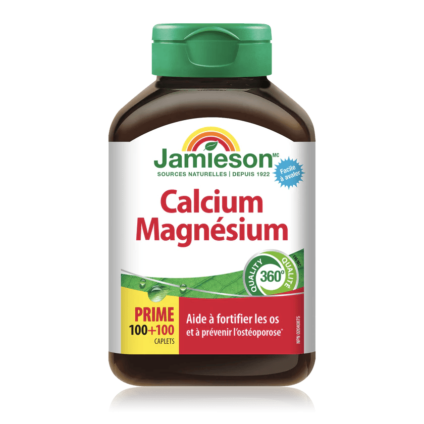 JAMIESON Suppléments Calcium et magnésium Bonus 100+100comp