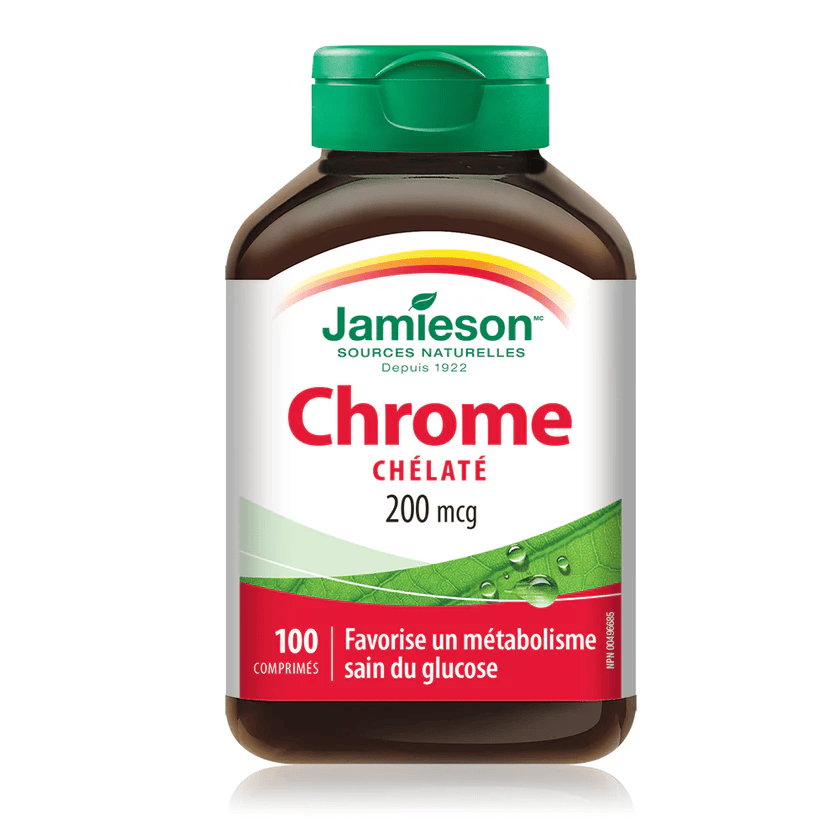 JAMIESON Suppléments Chrome chélaté (200mcg) 100comp