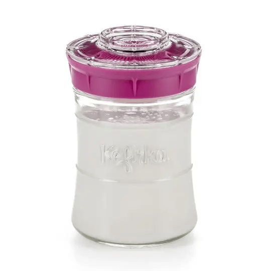 KEFIRKO Épicerie Bocal de fermentation pour kefir (couvercle rose) 900ml