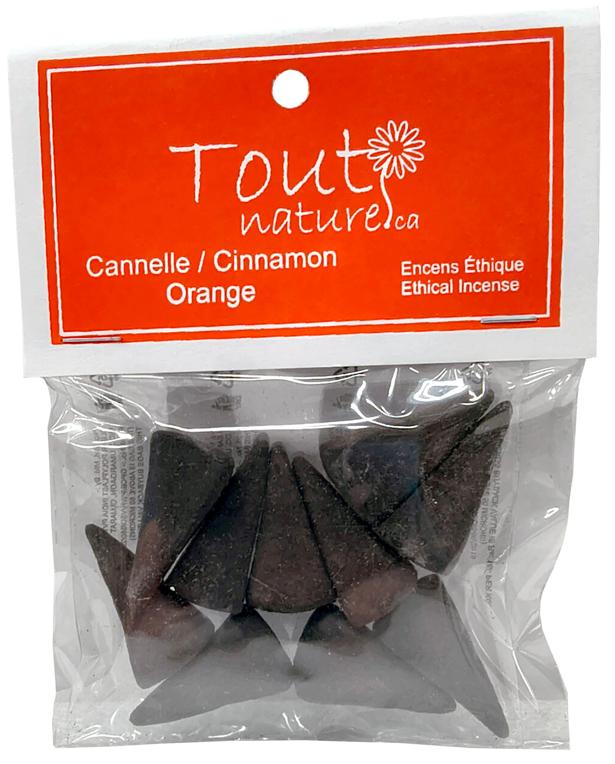 KOLAM Soins & beauté Encens tout naturel cônes - Cannelle/orange  10un