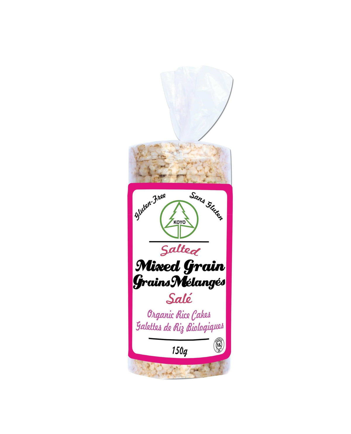 KOYO Épicerie Galettes de riz biologiques aux grains mélangés salées 150g