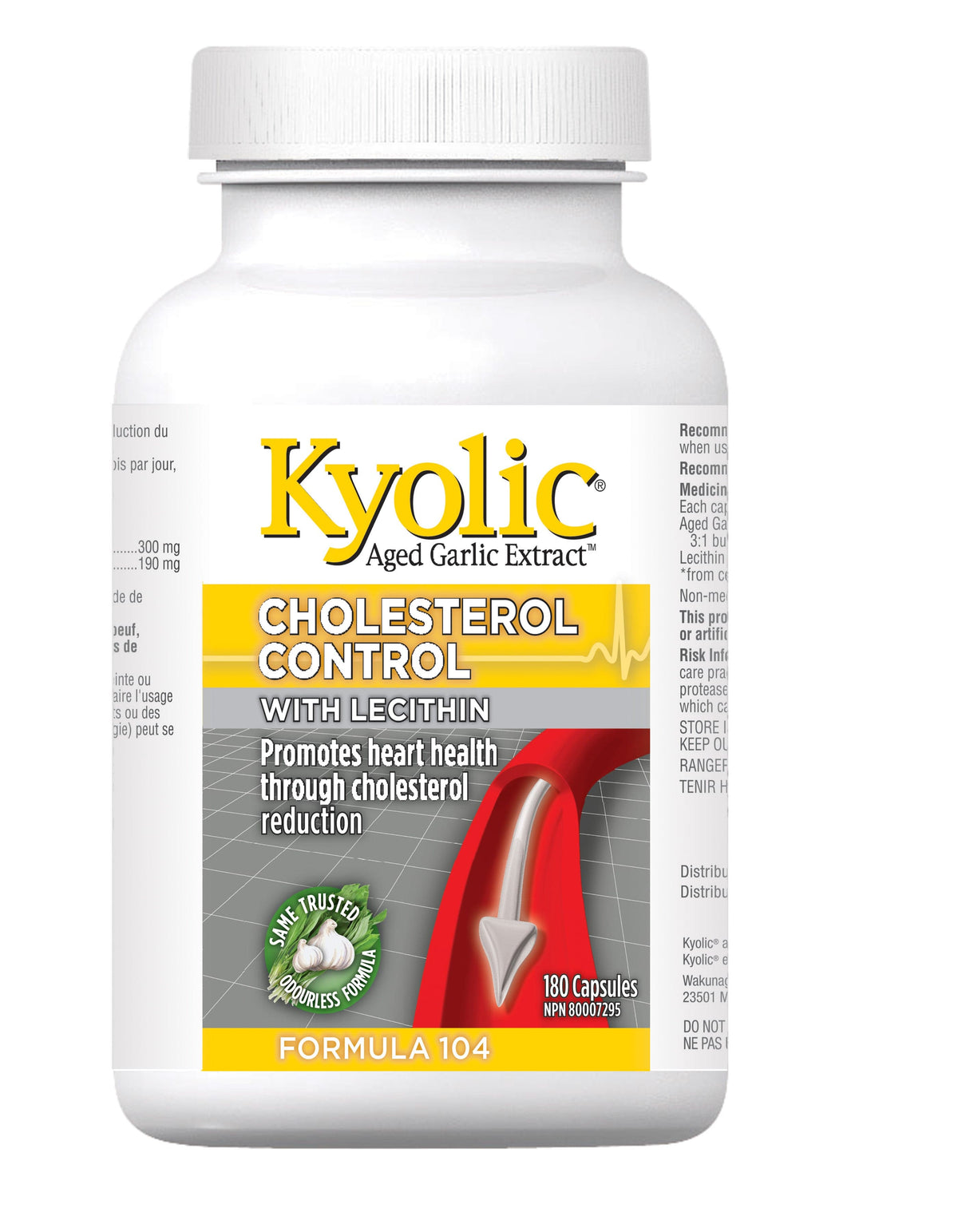KYOLIC Suppléments Ail Kyolic #104 (maîtrise cholestérol) 180caps