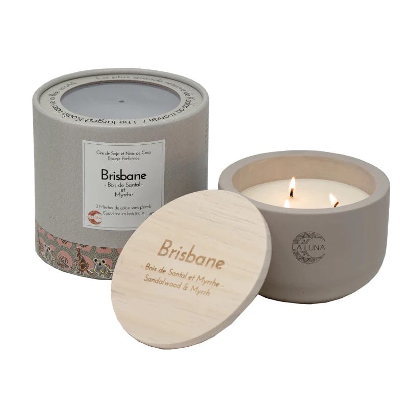 LA LUNA Santé & beauté Bougie Brisbane bois santal et myrrhe 130g