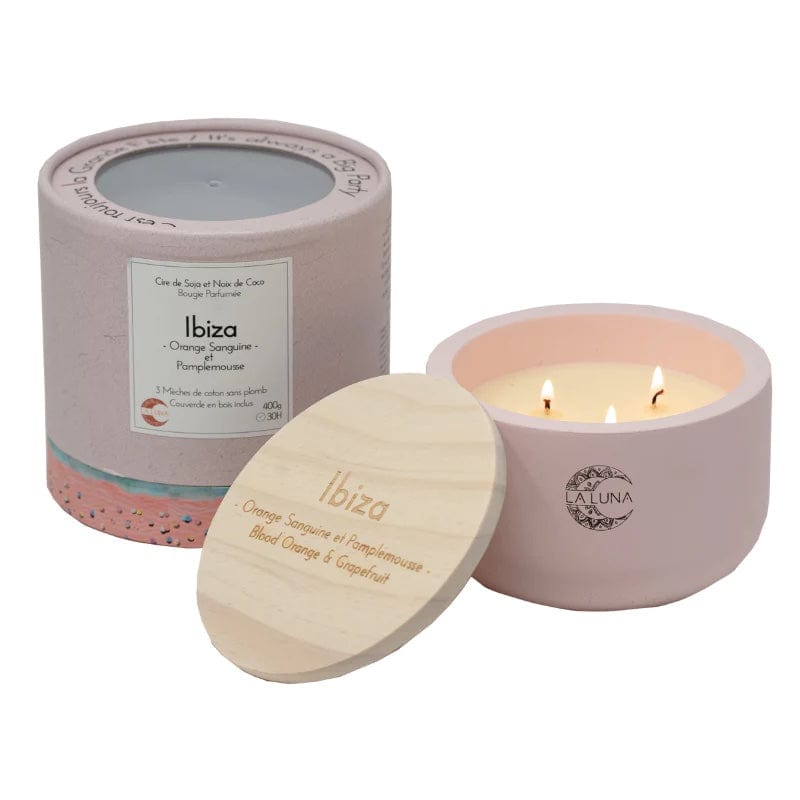 LA LUNA Santé & beauté Bougie Ibiza orange et pamplemousse 130g