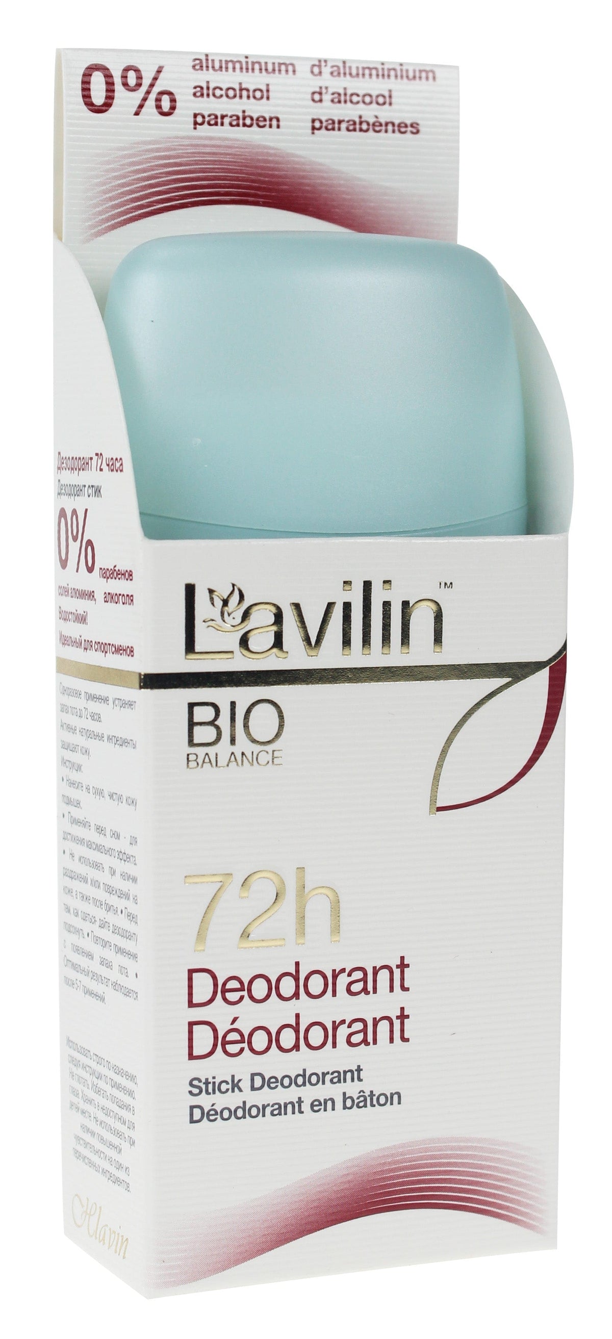 LAVILIN Soins & Beauté Déodorant 72h en bâton (s-aluminium, s-alcool, s-parabènes) 50ml