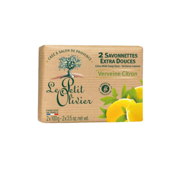 LE PETIT OLIVIER Soins & beauté Savonnettes extra douces verveine et citron 2x100g