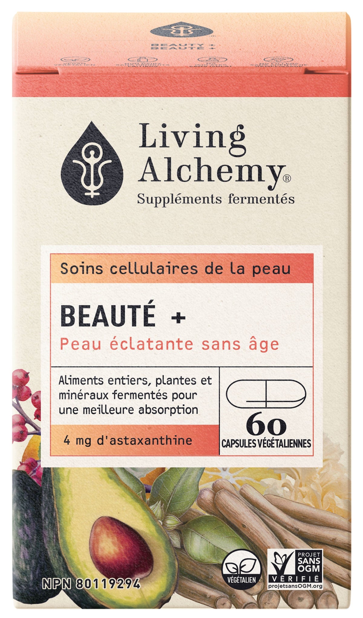 LIVING ALCHEMY Suppléments Beauté +  60vcaps