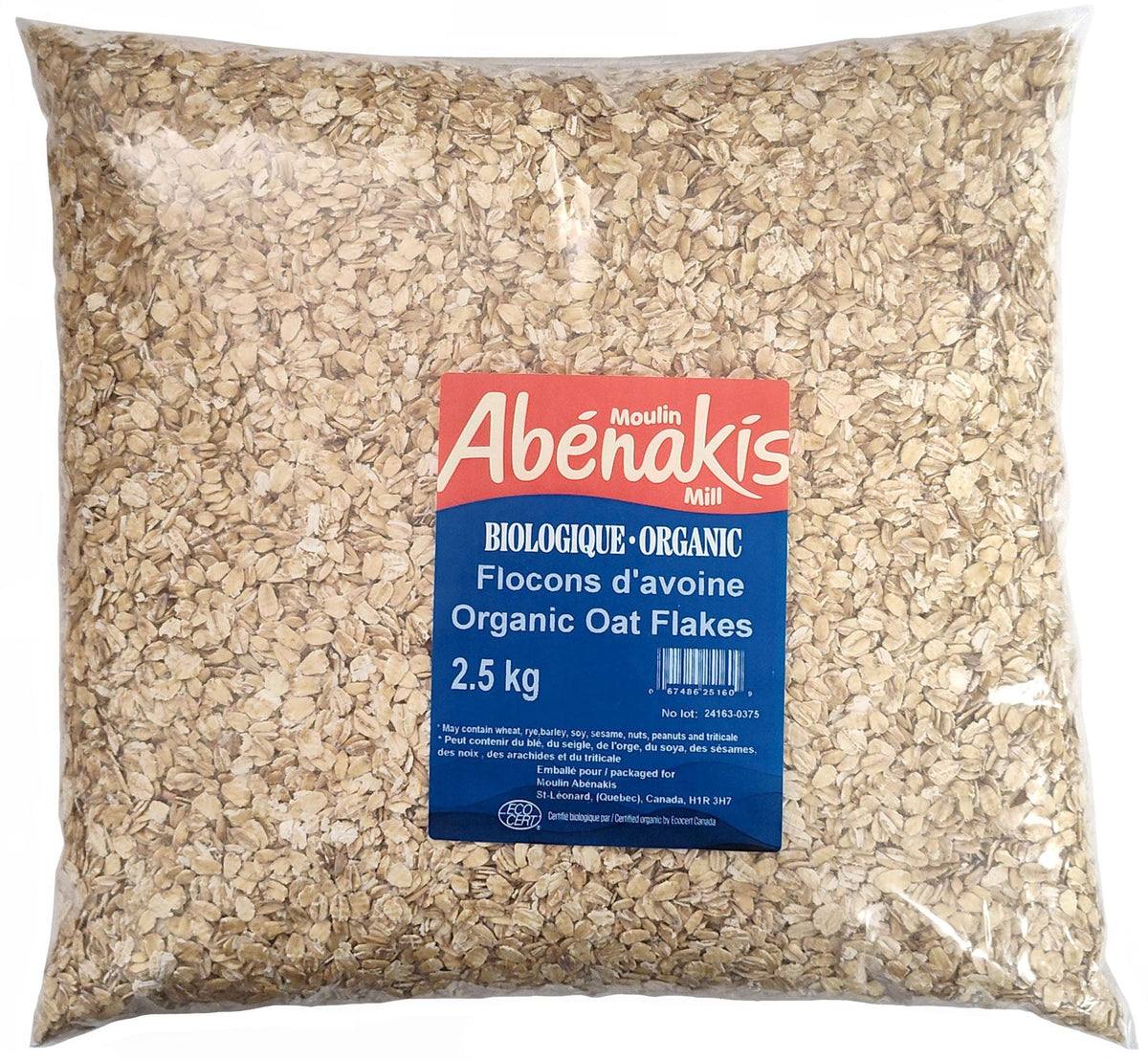 MOULIN AUX ABÉNAKIS Épicerie Flocons avoine bio 2.5kg