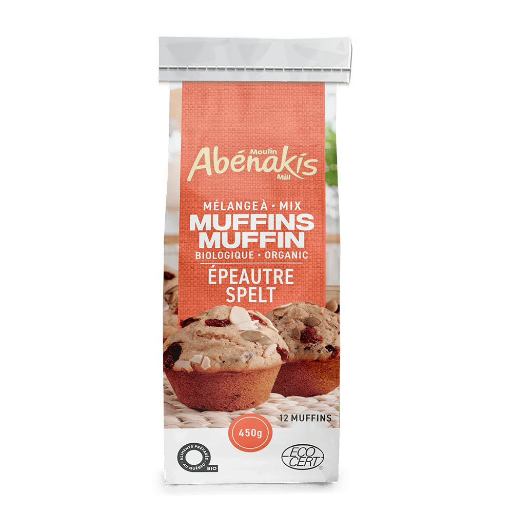 MOULIN AUX ABÉNAKIS Épicerie Mélange à muffins à l'épeautre biologique 450g