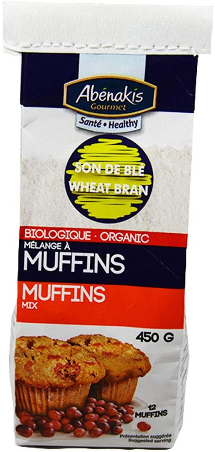 MOULIN AUX ABÉNAKIS Épicerie Mélange à muffins au son de blé biologique 450g