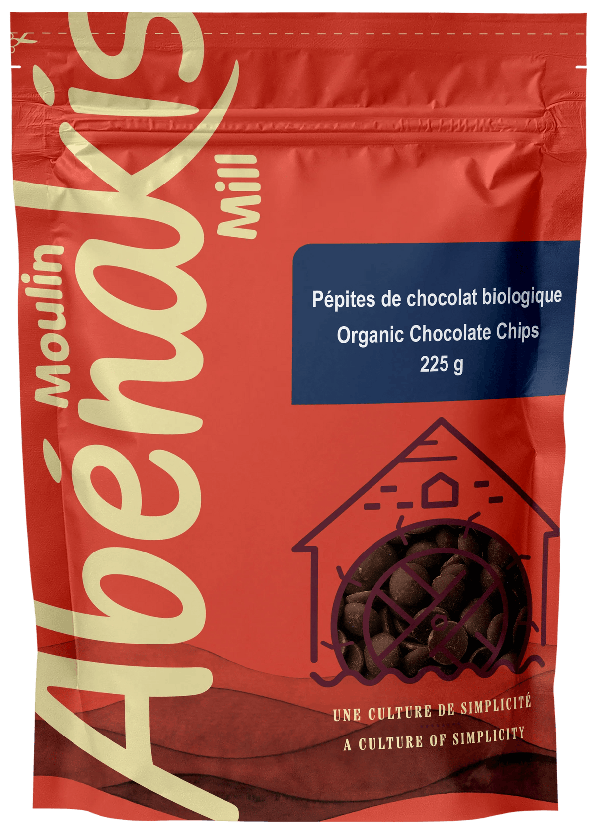 MOULIN AUX ABÉNAKIS Épicerie Pépites chocolat noir 55% cacao bio 225g