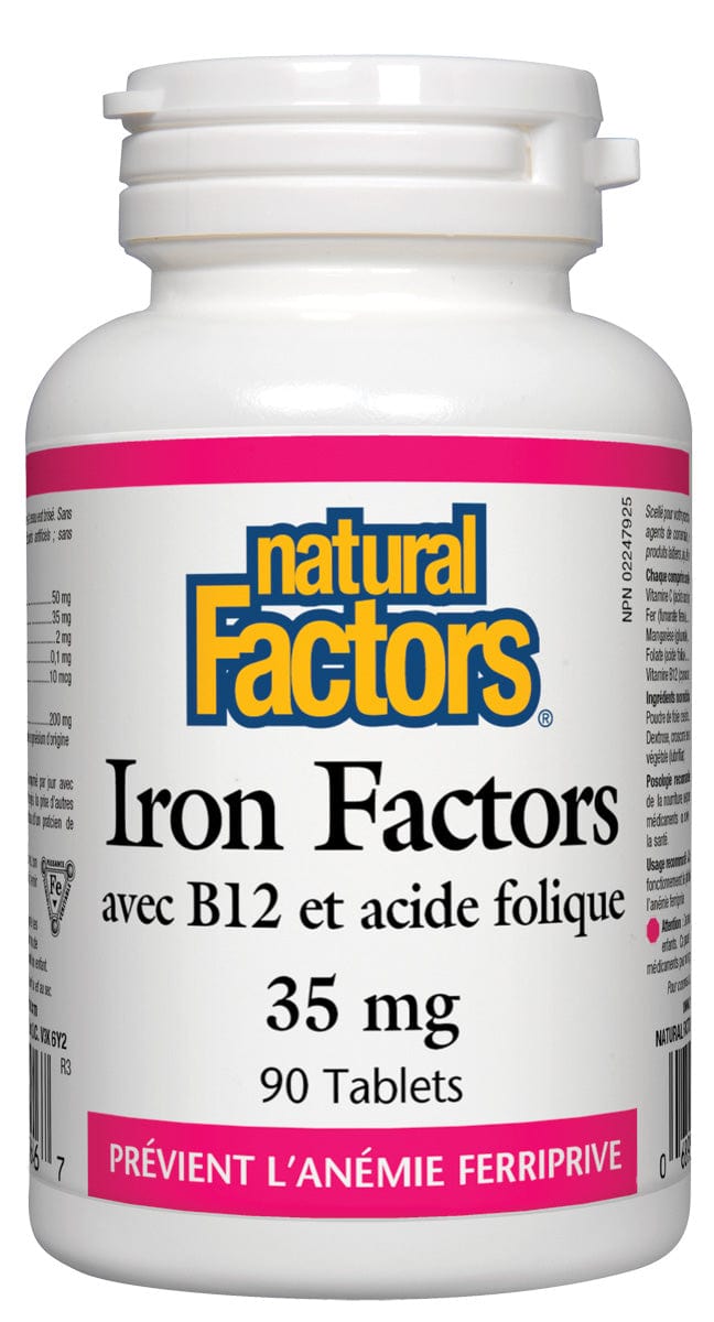 NATURAL FACTORS Suppléments Fer (Iron Factors) 90comp