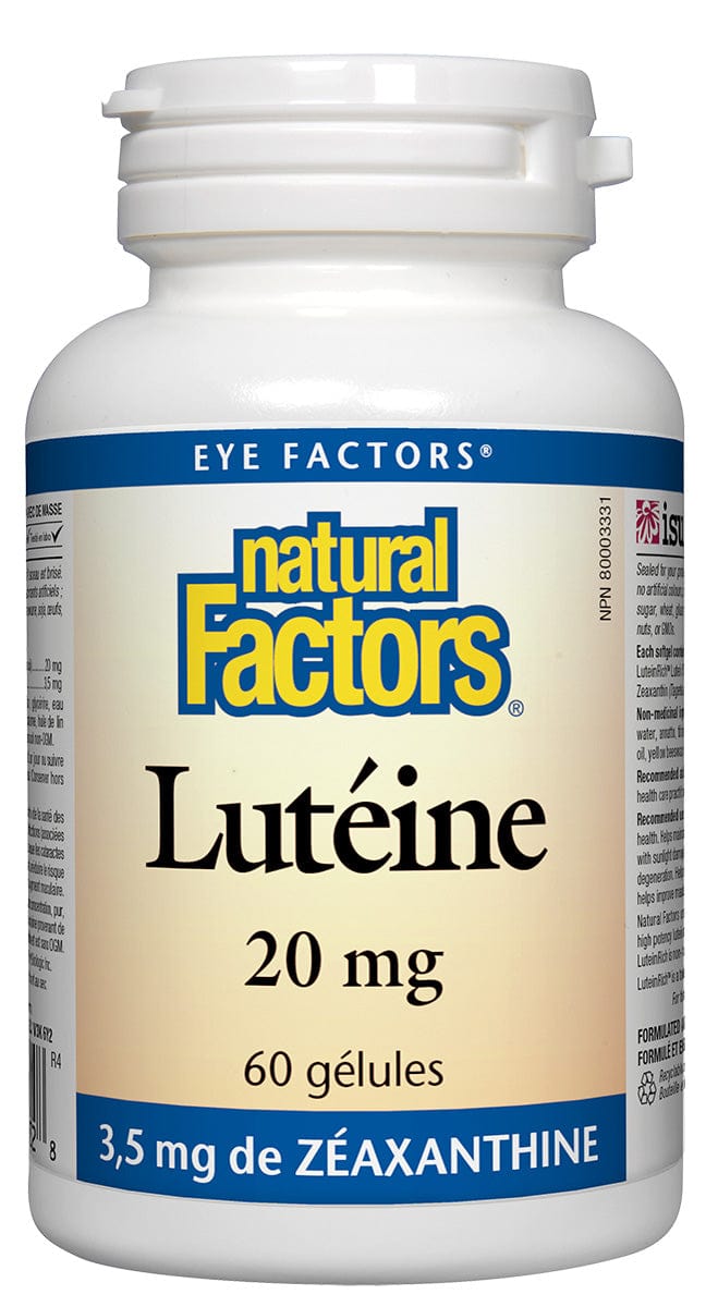 NATURAL FACTORS Suppléments Luteine (20mg) 60gel