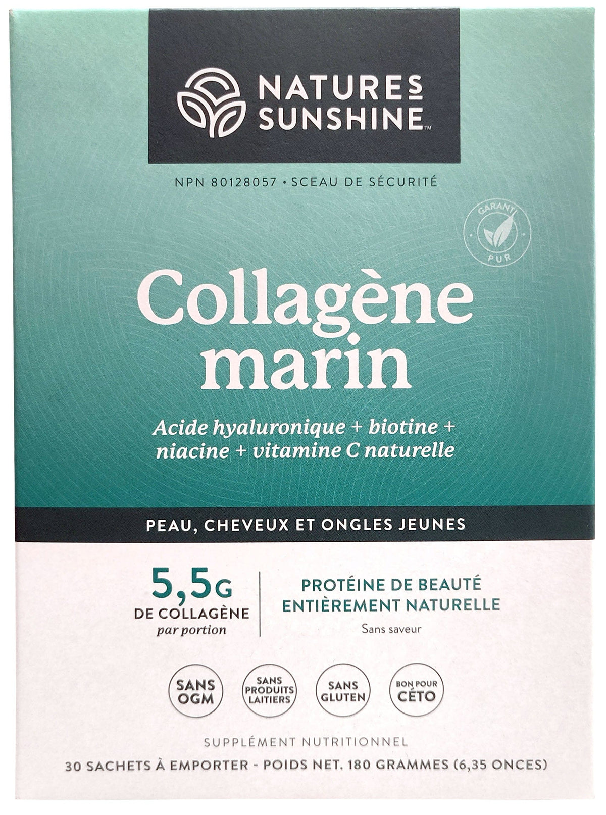 NATURE'S SUNSHINE Suppléments Collagène marin 30tubes
