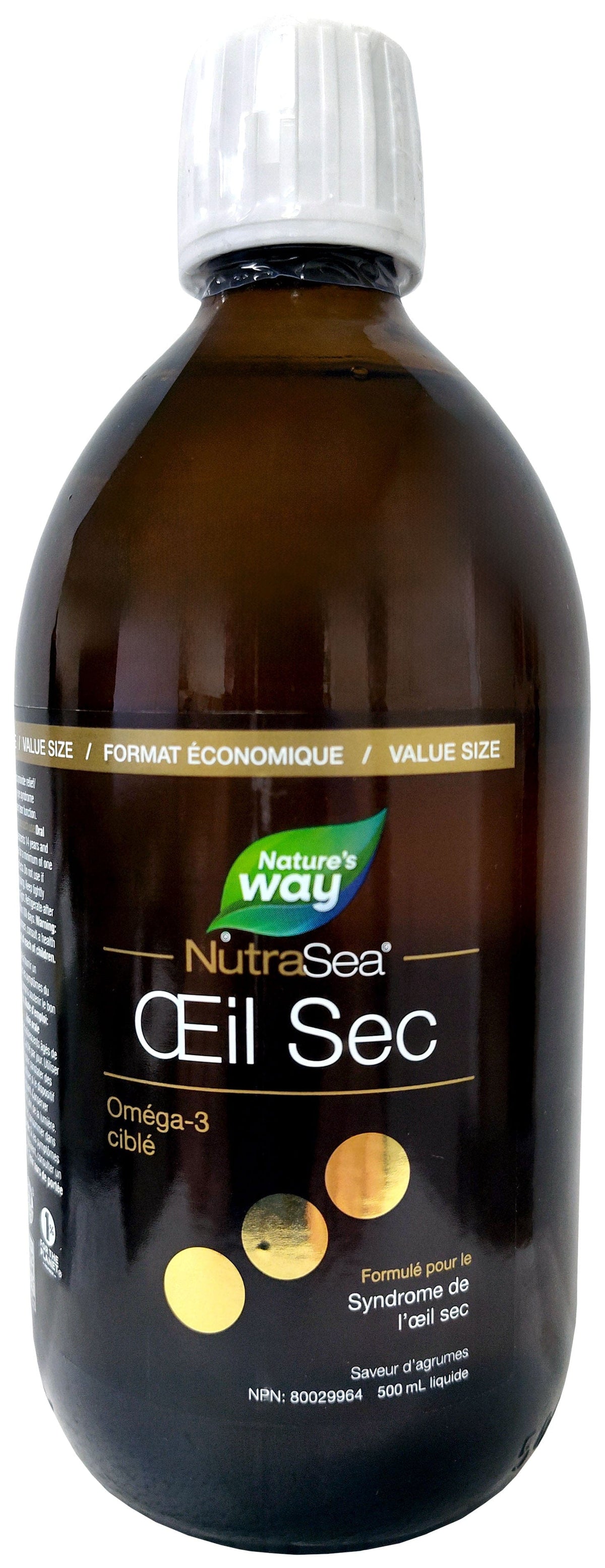 NATURE'S WAY Suppléments NutraSea Œil sec (saveur agrumes)  500ml