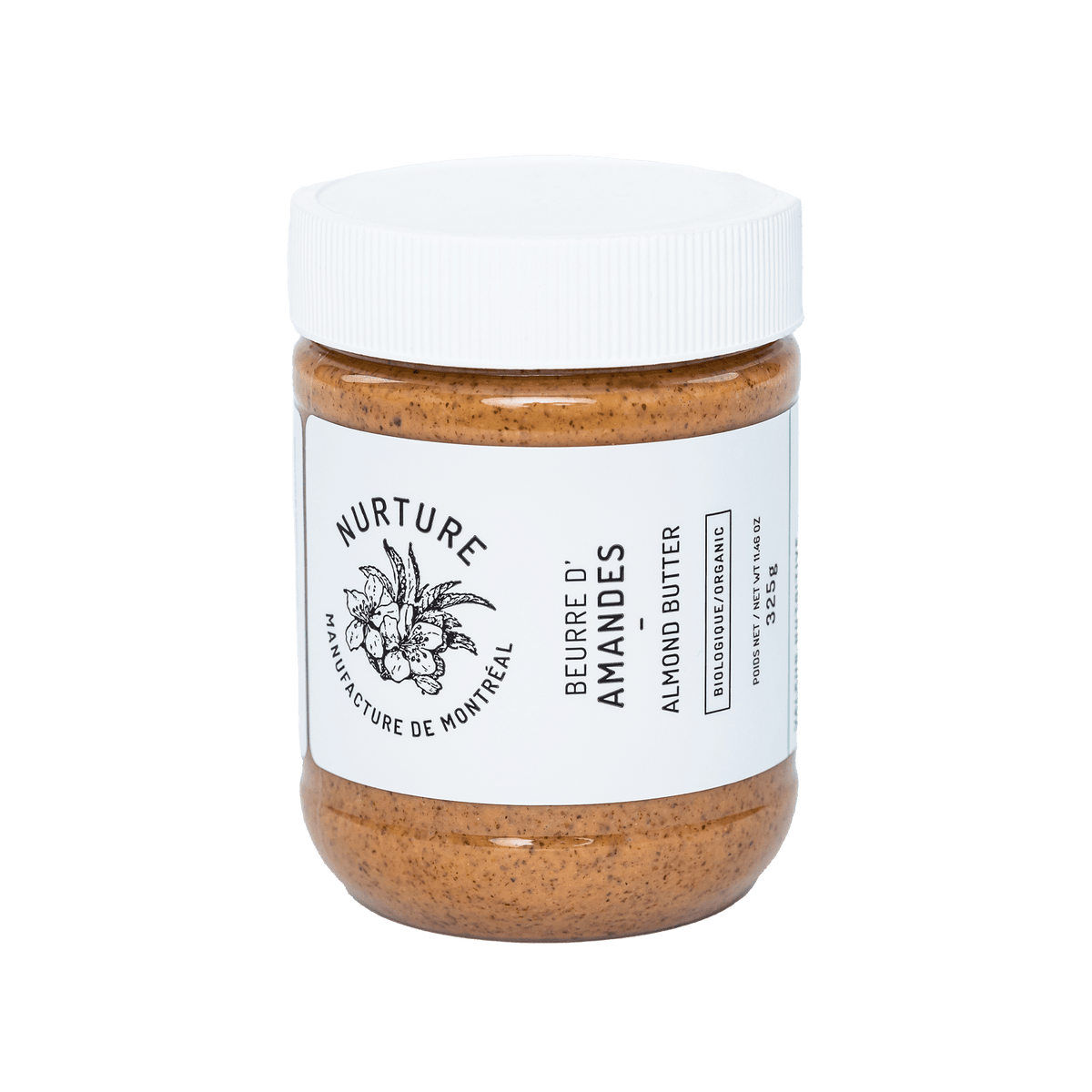 NURTURE Épicerie Beurre d'amande biologique 325g
