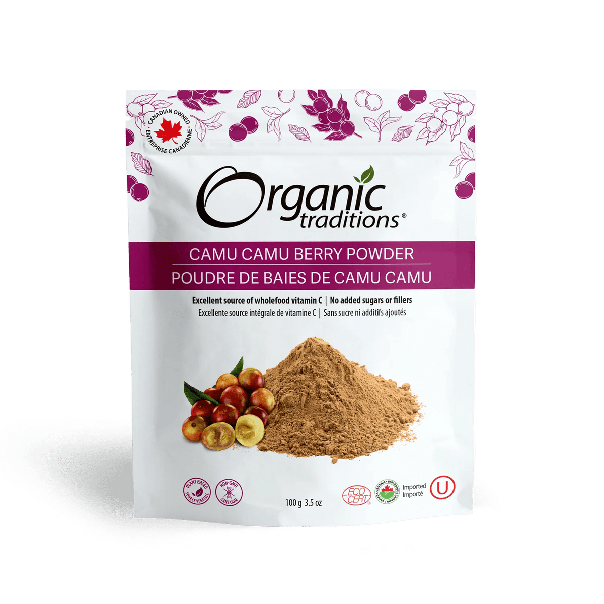 ORGANIC TRADITIONS Épicerie Poudre de baies de camu camu bio 100g
