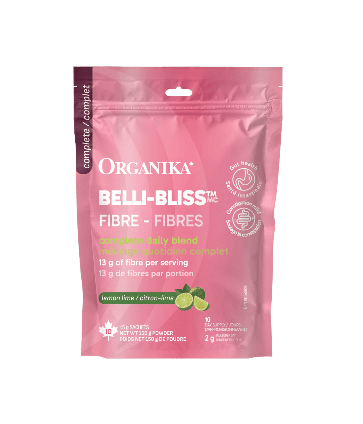 ORGANIKA Suppléments Belli-bliss complet fibres (citron/lime) 10s