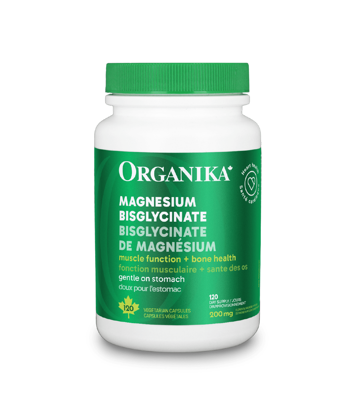 ORGANIKA Suppléments Bisglycinate de magnésium  120vcaps
