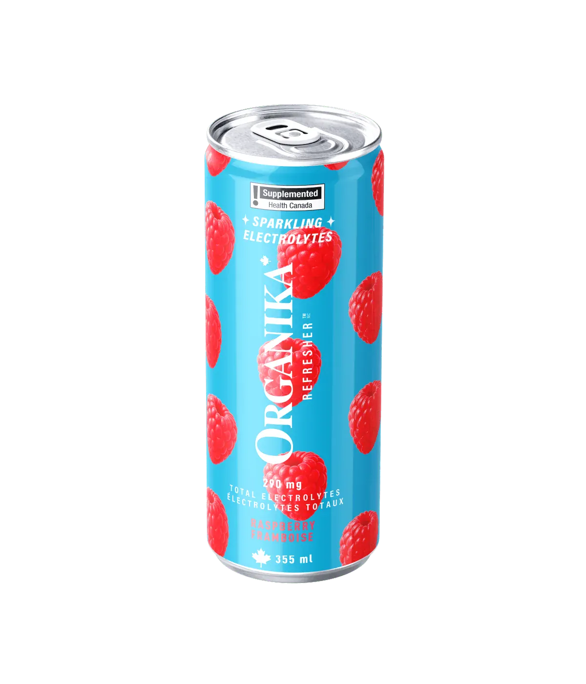 ORGANIKA Suppléments Électrolytes pétillants (framboise) 355ml
