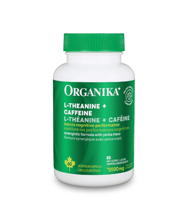 ORGANIKA Suppléments L-théanine + caféine (yerba mate)  60vcaps