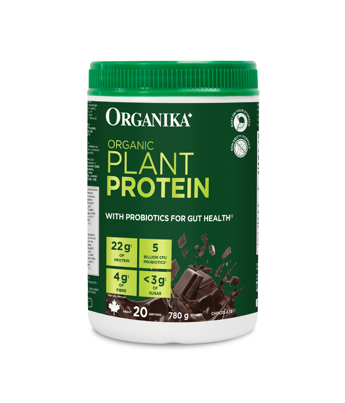 ORGANIKA Suppléments Protéines biologiques végétales (chocolat) 780g