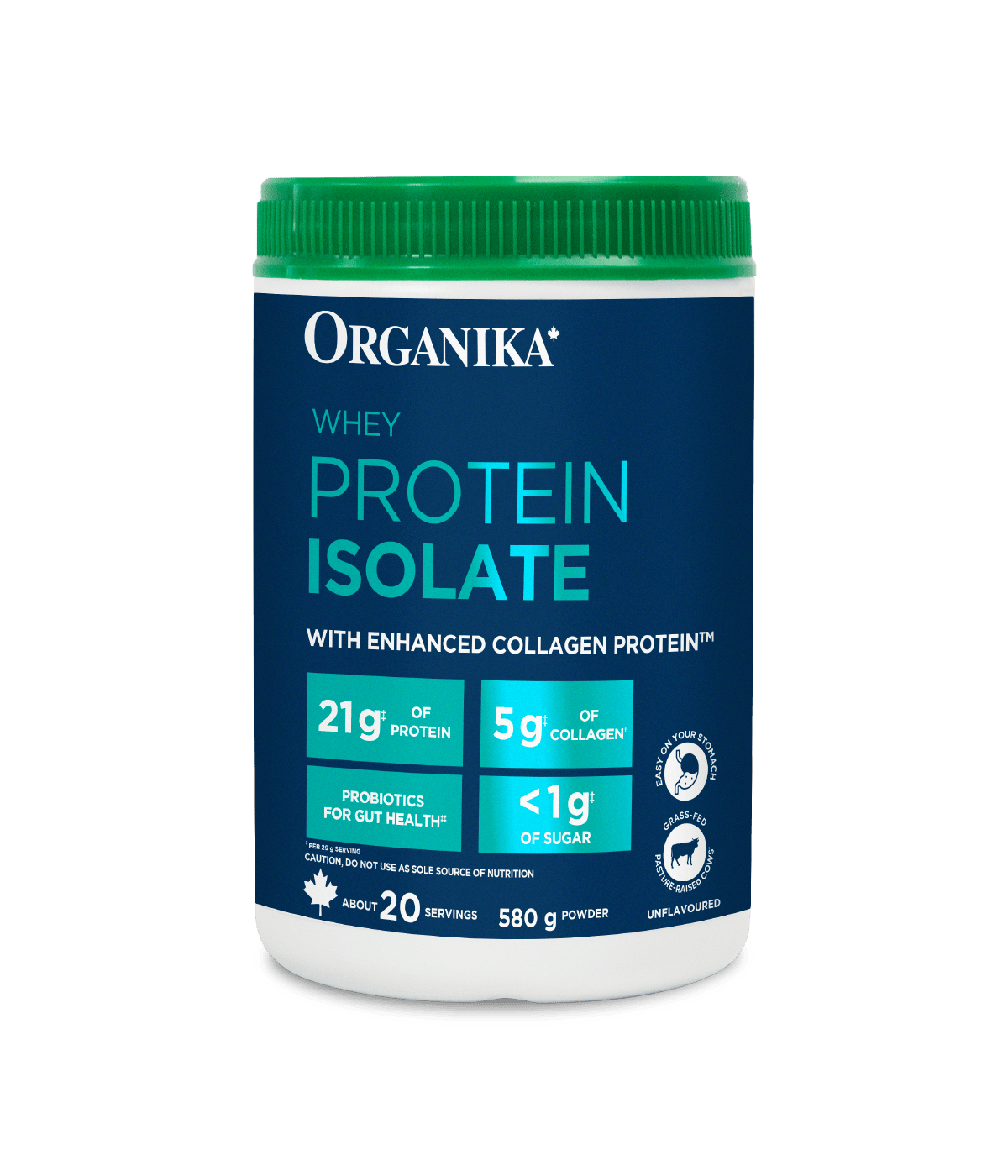 ORGANIKA Suppléments Protéines isolat de lactosérum avec collagène (sans-saveur) 580g