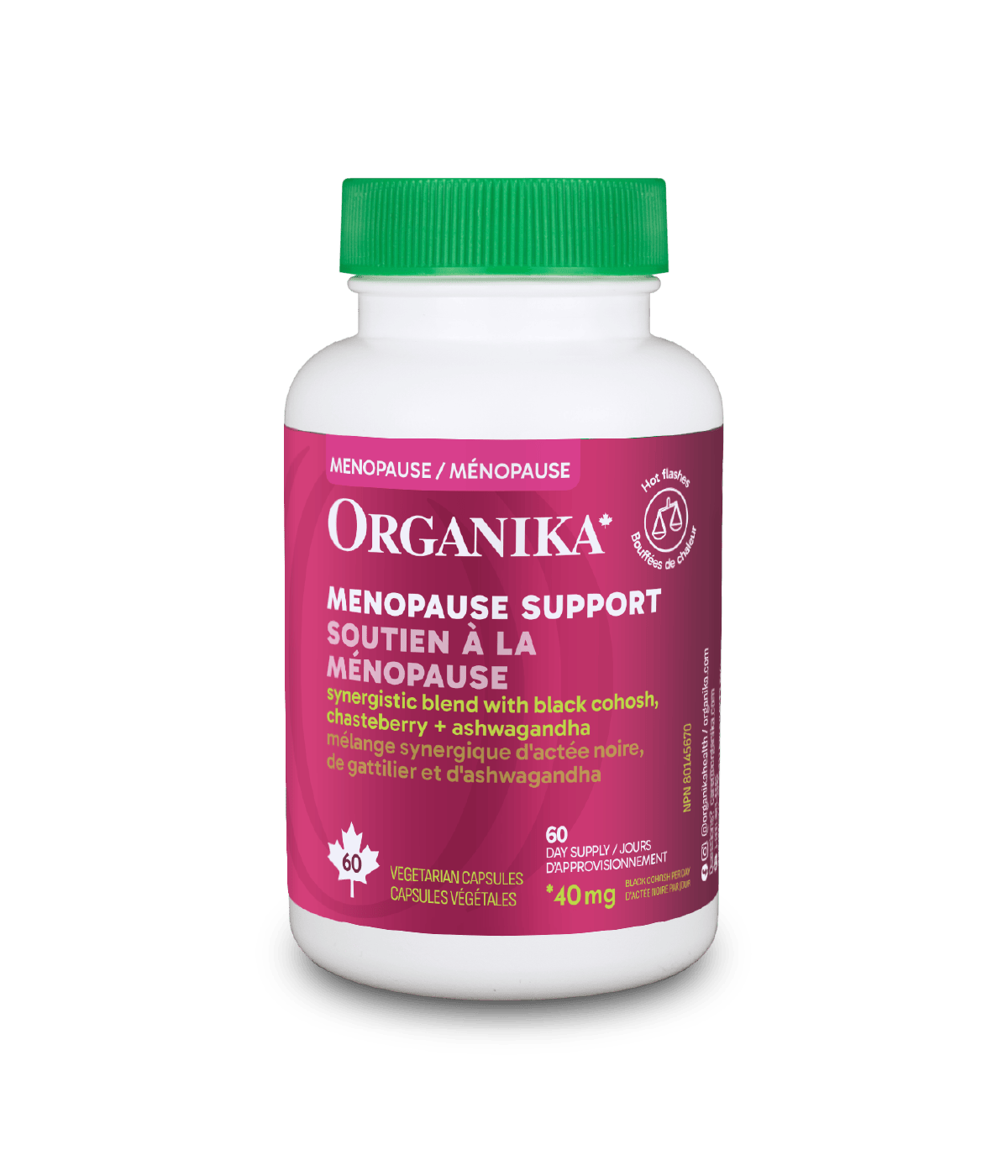 ORGANIKA Suppléments Soutien pour la ménopause 60caps